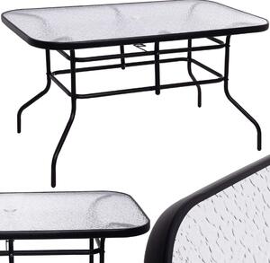 Springos kerti Asztal 140x80x70cm - Fekete