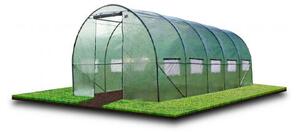 Alagút Üvegház - Fémváz - 3x8m - Zöld