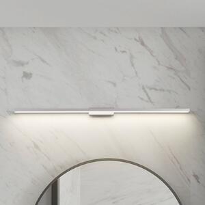 Lindby LED-es fürdőszobai és tükörvilágítás Alenia, 120cm, IP44, szürke, Alu / szürke / cink, Fürdőszoba, Alumínium, Modern