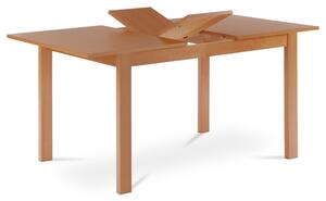 Kihúzható étkezőasztal 120+30x80x74 cm, MDF asztallap, furnér, tömörfa lábak, bükk színben