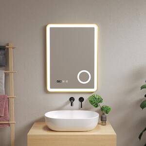 LED fürdőszobai tükör Pescara 50x70 cm aranyszínű