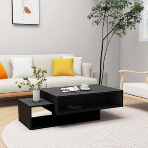 Fekete szerelt fa dohányzóasztal 105 x 55 x 32 cm