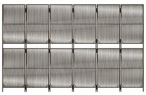 VidaXL Polyrattan Térelválasztó - Barna - 6 Panel - 294x180cm