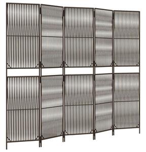 VidaXL Polyrattan Térelválasztó - Barna - 5 Panel - 245x200cm