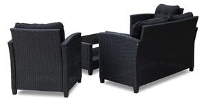 Kerti bútor garnitúra (4 részes) MADRYT - fekete
