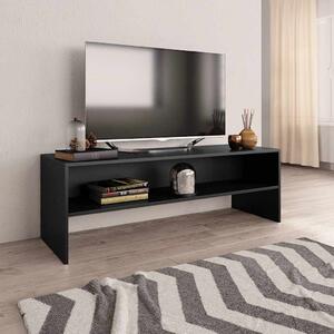 Fekete szerelt fa TV-szekrény 120 x 40 x 40 cm