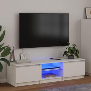 Fehér TV-szekrény LED lámpákkal 140 x 40 x 36 cm