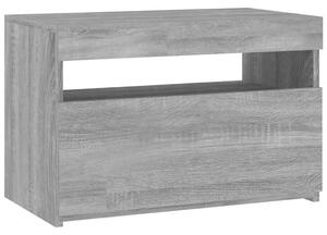 Szürke sonoma színű TV-szekrény LED-ekkel 60 x 35 x 40 cm