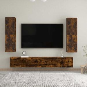 Füstös tölgy színű falra szerelhető TV-szekrény 30,5x30x110 cm