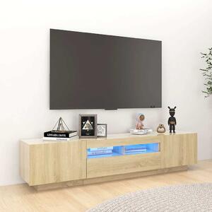Sonoma tölgy színű TV-szekrény LED-lámpákkal 180 x 35 x 40 cm