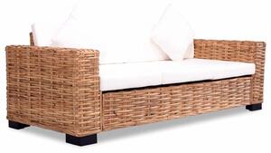 3-személyes természetes rattan kanapé