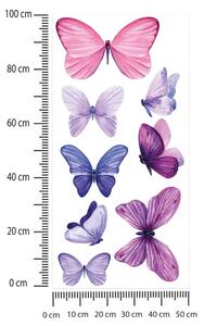 Gyerekszoba falmatrica - Lila pillangók