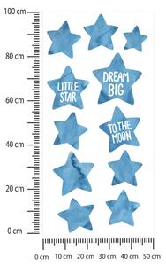 Gyerekszoba falmatrica - Kék csillagok