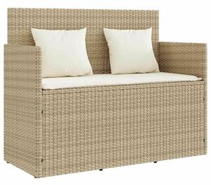 VidaXL Kert Pad - Polyrattan - Bézs - 120cm