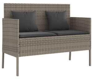 VidaXL Polyrattan Kerti Pad - Tárolóval - 113x61x87cm