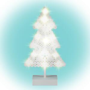 HOME KAD 19 PINE karácsonyfa asztaldísz, 20 db LED, ABS műanyag, 21 x 39 cm