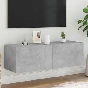 Betonszürke fali TV-szekrény LED-világítással 100 x 35 x 31 cm