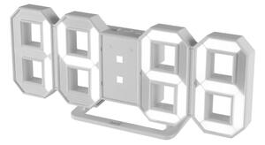 HOME LTC 04 digitális, 3D LED ébresztőóra, 80 mm magas fehér kijelző, kitűnően leolvasható, háromféle fényerősség