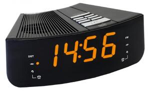 HOME LTCR 02 digitális, LED ébresztőóra rádióval, borostyán sárga kijelző, 10 állomás memória, ébresztés, hálózati tápellátás