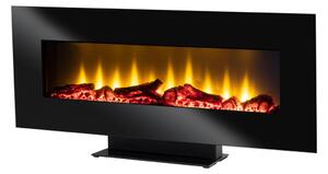 HOME FKK 24 falra szerelhető vagy talpra állítható elektromos látványkandalló, 900W/1800W, heti program, távirányító, fekete