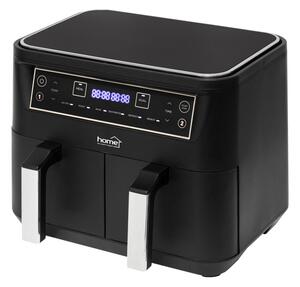 HOME HG AF 24 air fryer, forrólevegős fritőz, 2 X 3,8 literes, 6-féle üzemmód, 2460 W, MEAL funkció, DUAL funkció, fekete