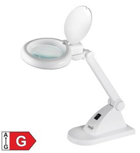 HOME NKLL 06 LED-es nagyítós asztali lámpa, 30 hidegfényű LED, 6500 K, 400 lm, 3 dioptria nagyítás, 12 dioptria másodlagos lencse