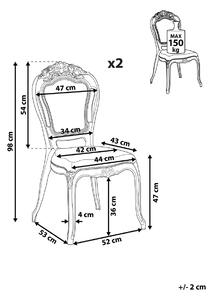 Étkező szék 2 részes készlet Fehér VERMONT