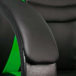 Gamer szék karfával #zöld-fekete