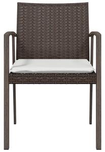 VidaXL 6 db barna polyrattan kerti szék párnával 56,5x57x83 cm