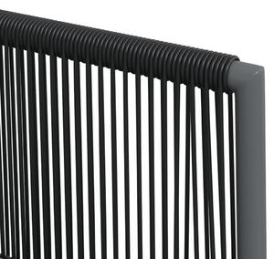 VidaXL 6 db fekete polyrattan kerti szék párnával 54x60,5x83,5 cm