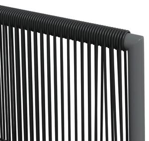 VidaXL 4 db fekete polyrattan kerti szék párnával 54x60,5x83,5 cm