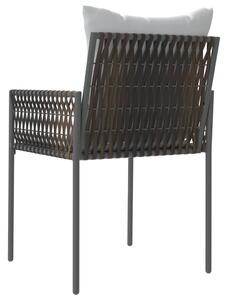 VidaXL 6 db barna polyrattan kerti szék párnával 54x61x83 cm
