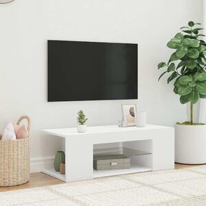 Fehér TV-szekrény LED-lámpákkal 90 x 39 x 30 cm