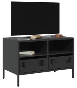 Fekete hidegen hengerelt acél TV-szekrény 68 x 39 x 43,5 cm