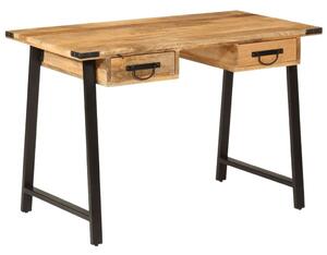 VidaXL tömör mangófa és vas íróasztal fiókokkal 105 x 55 x 70 cm
