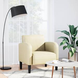 Krém műbőr kanapé szék karfával 54 cm