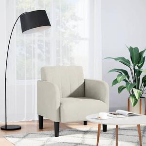 Krém bársony kanapészék karfás szék 54 cm