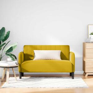 Sárga bársony loveseat kanapé 109 cm