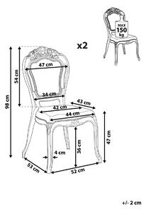 Étkező szék 2 részes készlet Átlátszó VERMONT