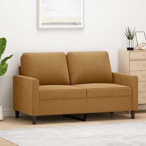 Kétszemélyes barna bársony kanapé 120 cm