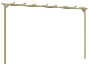 Kerti pergola impregnált fenyőfalécekből 360 x 200 x 60 cm