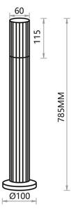 Fekete kültéri állólámpa Milagro Vertical (ML0301) 1xGU10