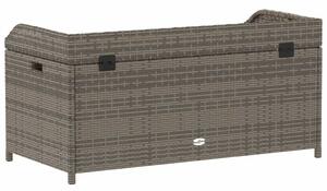 VidaXL szürke polyrattan és akácfa tárolópad 100 x 50 x 52 cm