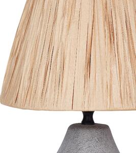 Szürke kerámia asztali lámpa kétdarabos szettben 31 cm ARWADITO