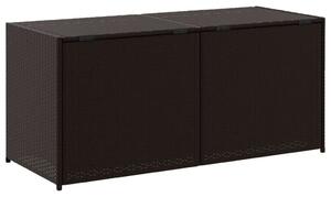 VidaXL barna polyrattan kerti tárolóláda 283 L