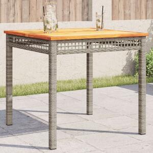VidaXL Kerti Asztal - Polyrattan és Akácfa - 80x80 cm
