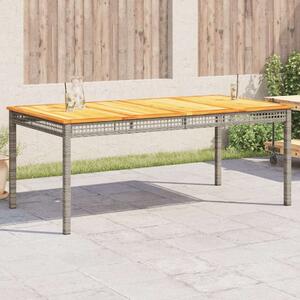 VidaXL Kertasztal - Polyrattan Akácfa - 180x90x75 cm