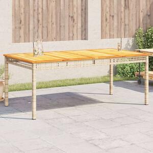 VidaXL Kerti Asztal - Akácfa és Polyrattan - 180x90x75 cm