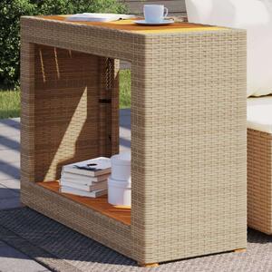 VidaXL Kerti Asztal - Polyrattan - 100x40x75 cm