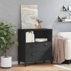 VidaXL VIKEN fekete tömör fenyőfa könyvespolc 80 x 40 x 90 cm